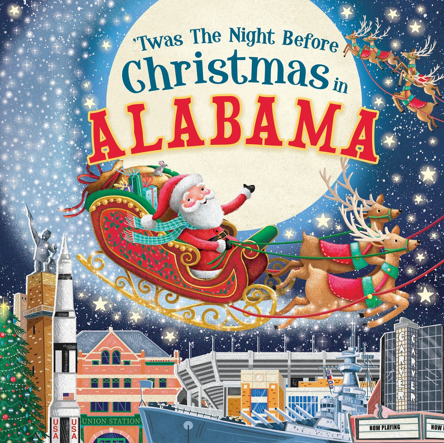 'Twas the Night Before Christmas in Alabama illustrated by by Jo Parry